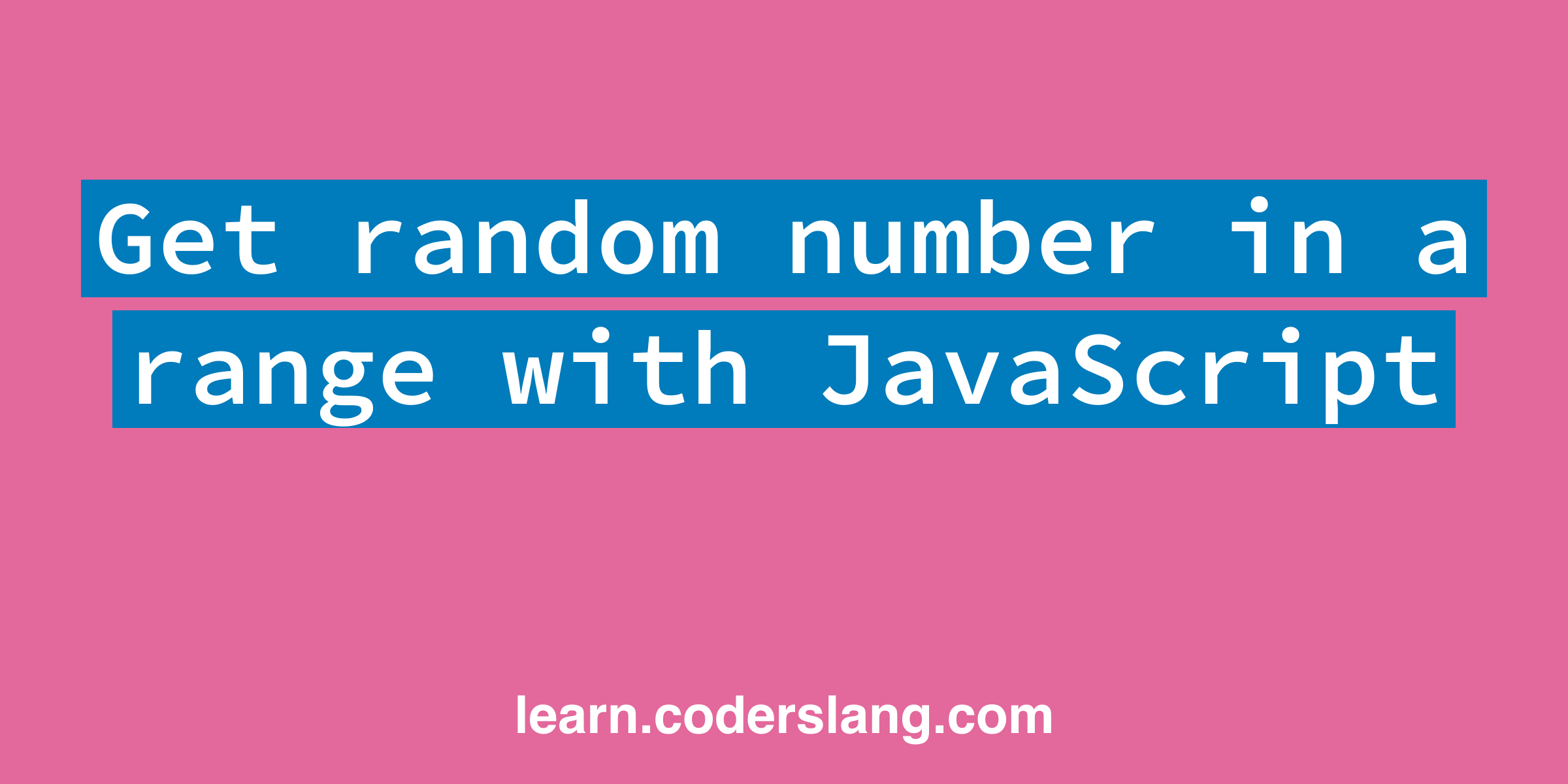 Get Random Number Js In Range